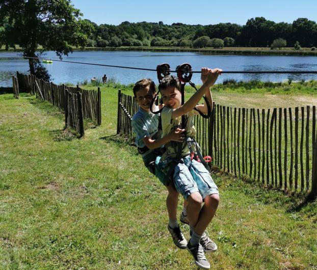 tyrolienne camping morbihan