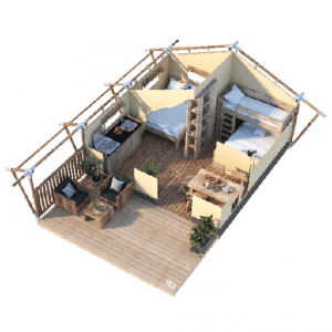 plan lodge 5 personnes camping au gre des vents